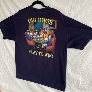 Vintage Big dogs play to win poker t shirt 2004 Y2K made of US components
